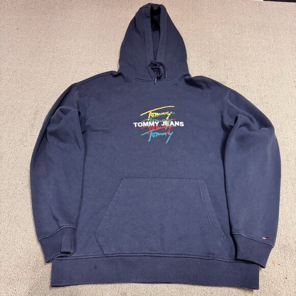Tommy Hilfiger Other - Tommy Hilfiger Hoodie Blue Long Sleeve Pullover Men’s Size Small
